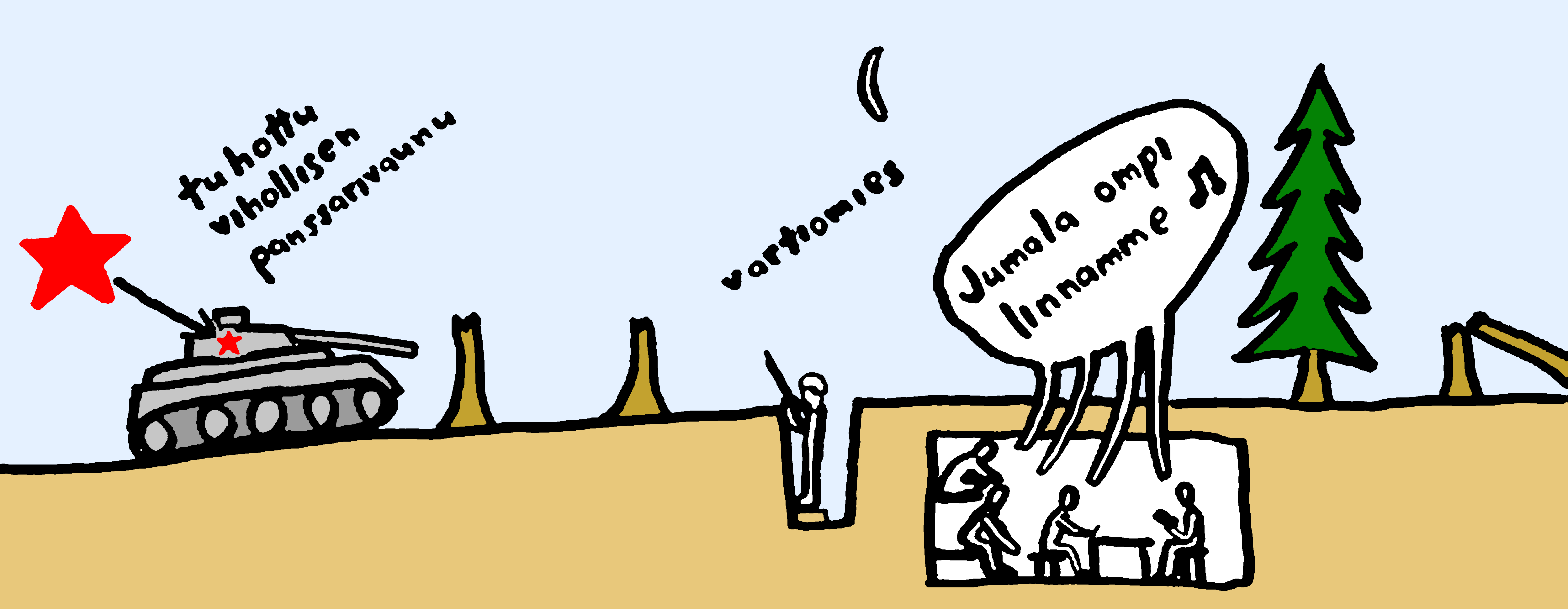 Korsuhartaus. Sotilaspapit toivat taas kirkon koko kansan luo. Kuva: Timo Muola
